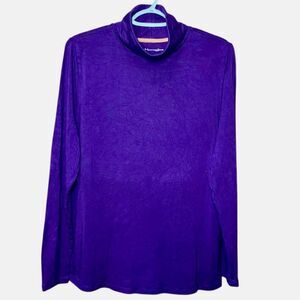 Soft Surroundings Knit Long Sleeve Turtleneck in Purple Women’s L